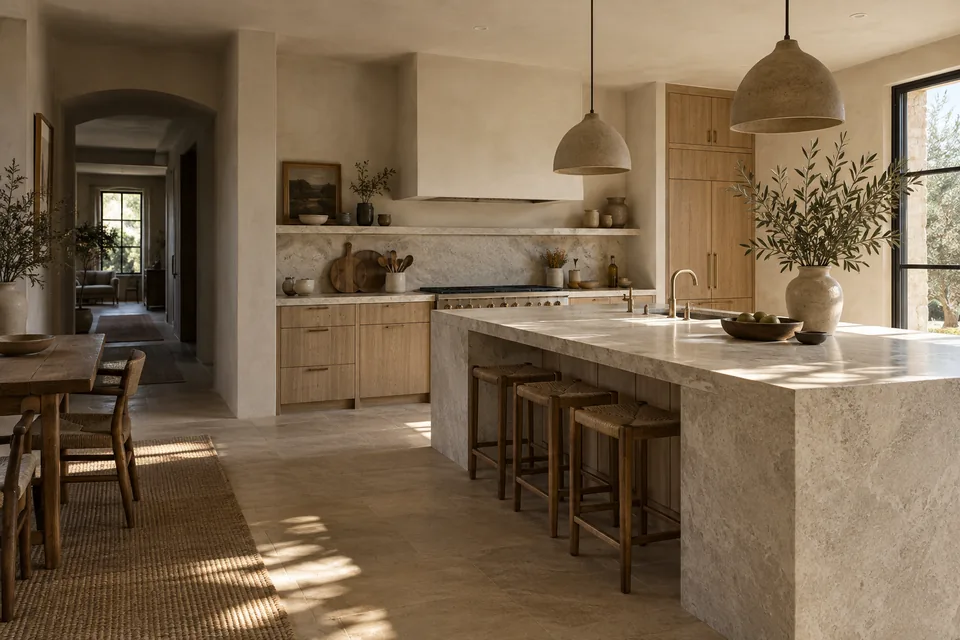 Warm sunlight in a thoughtfully furnished home